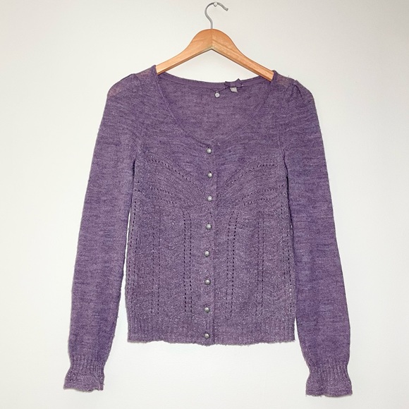 Anthropologie Sparkle Cardigan Sweater - Picture 1 of 6
